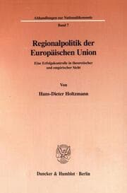 Cover von Regionalpolitik der Europäischen Union.