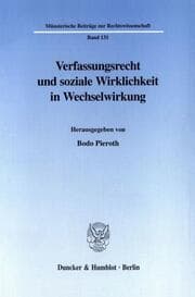 Cover von Verfassungsrecht und soziale Wirklichkeit in Wechselwirkung.