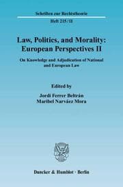 Cover von Law, Politics and Morality: European Perspectives II