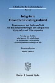 Cover von Integrierte Finanzdienstleistungsaufsicht.