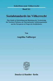 Cover von Sozialstandards im Völkerrecht