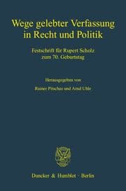 Cover von Wege gelebter Verfassung in Recht und Politik