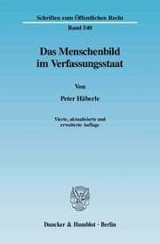 Cover von Das Menschenbild im Verfassungsstaat