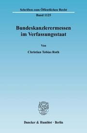 Cover von Bundeskanzlerermessen im Verfassungsstaat