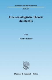 Cover von Eine soziologische Theorie des Rechts