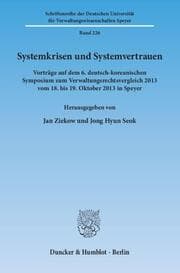 Cover von Systemkrisen und Systemvertrauen.