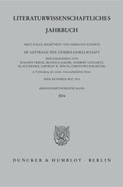 Cover von Literaturwissenschaftliches Jahrbuch