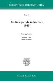 Cover von Das Kriegsende in Sachsen 1945.