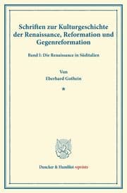 Cover von Schriften zur Kulturgeschichte der Renaissance, Reformation und Gegenreformation.