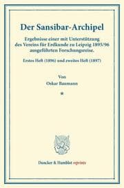 Cover von Der Sansibar-Archipel.