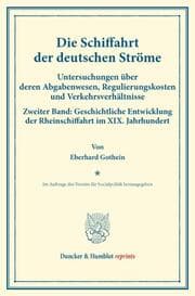 Cover von Die Schiffahrt der deutschen Ströme.