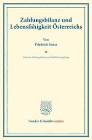 Cover von Zahlungsbilanz und Lebensfähigkeit Österreichs.