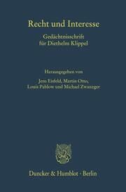 Cover von Recht und Interesse