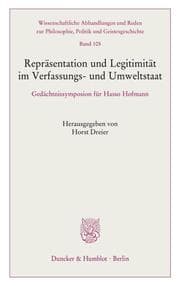 Cover von Repräsentation und Legitimität im Verfassungs- und Umweltstaat