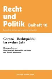 Cover von Corona - Rechtspolitik im zweiten Jahr