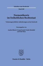Cover von Normentheorie im freiheitlichen Rechtsstaat