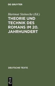 Cover von Theorie und Technik des Romans im 20.Jahrhundert