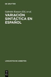 Cover von Variación sintáctica en español
