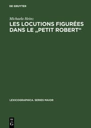 Cover von Les locutions figurées dans le 'Petit Robert'