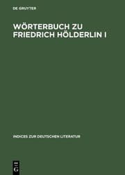 Cover von Wörterbuch zu Friedrich Hölderlin I