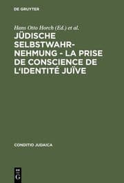 Cover von Jüdische Selbstwahrnehmung - La prise de conscience de lidentite juive