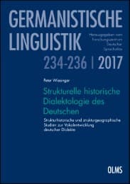 Cover von Strukturelle historische Dialektologie des Deutschen