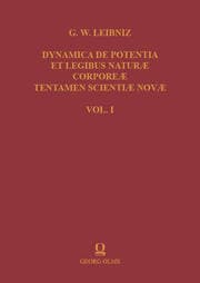 Cover von Gottfried Wilhelm Leibniz: Dynamica de Potentia et Legibus Naturae Corporeae Tentamen Scientiae Novae