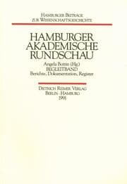 Cover von Hamburger Akademische Rundschau
