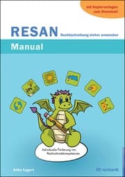 Cover von RESAN - Rechtschreibung sicher anwenden. Manual mit Spielvorlagen, Urkunden und weiteren Arbeitsblättern zum Download