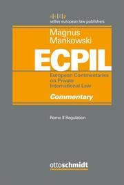 Cover von ECPIL III - Rome II Regulation