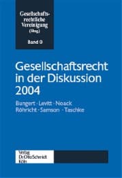 Cover von Gesellschaftsrecht in der Diskussion 2004