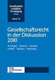 Cover von Gesellschaftsrecht in der Diskussion 2010