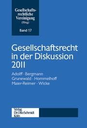 Cover von Gesellschaftsrecht in der Diskussion 2011