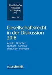 Cover von Gesellschaftsrecht in der Diskussion 2018