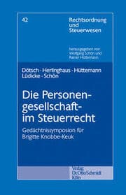 Cover von Die Personengesellschaft im Steuerrecht