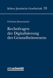 Cover von Rechtsfragen der Digitalisierung des Gesundheitswesens