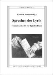 Cover von Sprachen der Lyrik