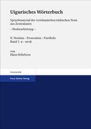 Cover von Uigurisches Wörterbuch. Sprachmaterial der vorislamischen türkischen Texte aus Zentralasien