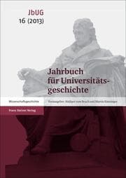 Cover von Jahrbuch für Universitätsgeschichte 16 (2013)