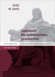 Cover von Jahrbuch für Universitätsgeschichte 18 (2015)
