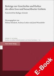 Cover von Beiträge zur Geschichte und Kultur des alten Iran und benachbarter Gebiete