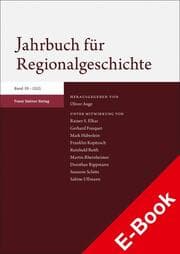 Cover von Jahrbuch für Regionalgeschichte 39 (2021)
