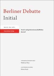 Cover von Berliner Debatte Initial 35 (2024) 4