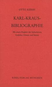 Cover von Karl-Kraus-Bibliographie