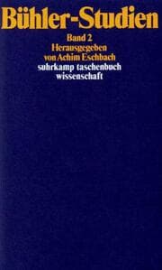 Cover von Bühler-Studien. Zwei Bände