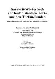Cover von Sanskrit-Wörterbuch der buddhistischen Texte aus den Turfan-Funden. Lieferung 20