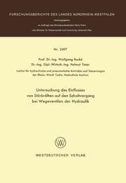 Cover von Untersuchung des Einflusses von Störkräften auf den Schaltvorgang bei Wegeventilen der Hydraulik