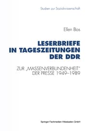 Cover von Leserbriefe in Tageszeitungen der DDR