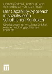 Cover von Der Capability Approach in sozialwissenschaftlichen Kontexten