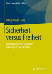 Cover von Sicherheit versus Freiheit